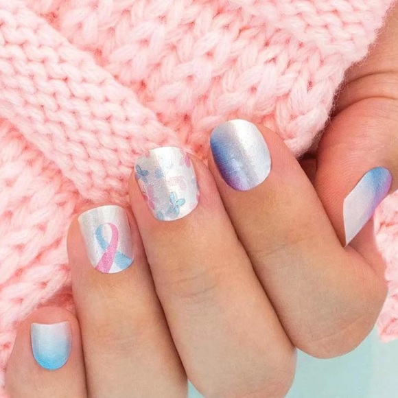 Color Street Other - *Retired* Color Street: Never Forgotten | Awareness Set Pastel Pink Blue